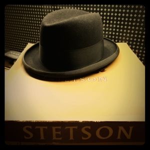 Vintage 1960's Felt Stetson Bowler Hat